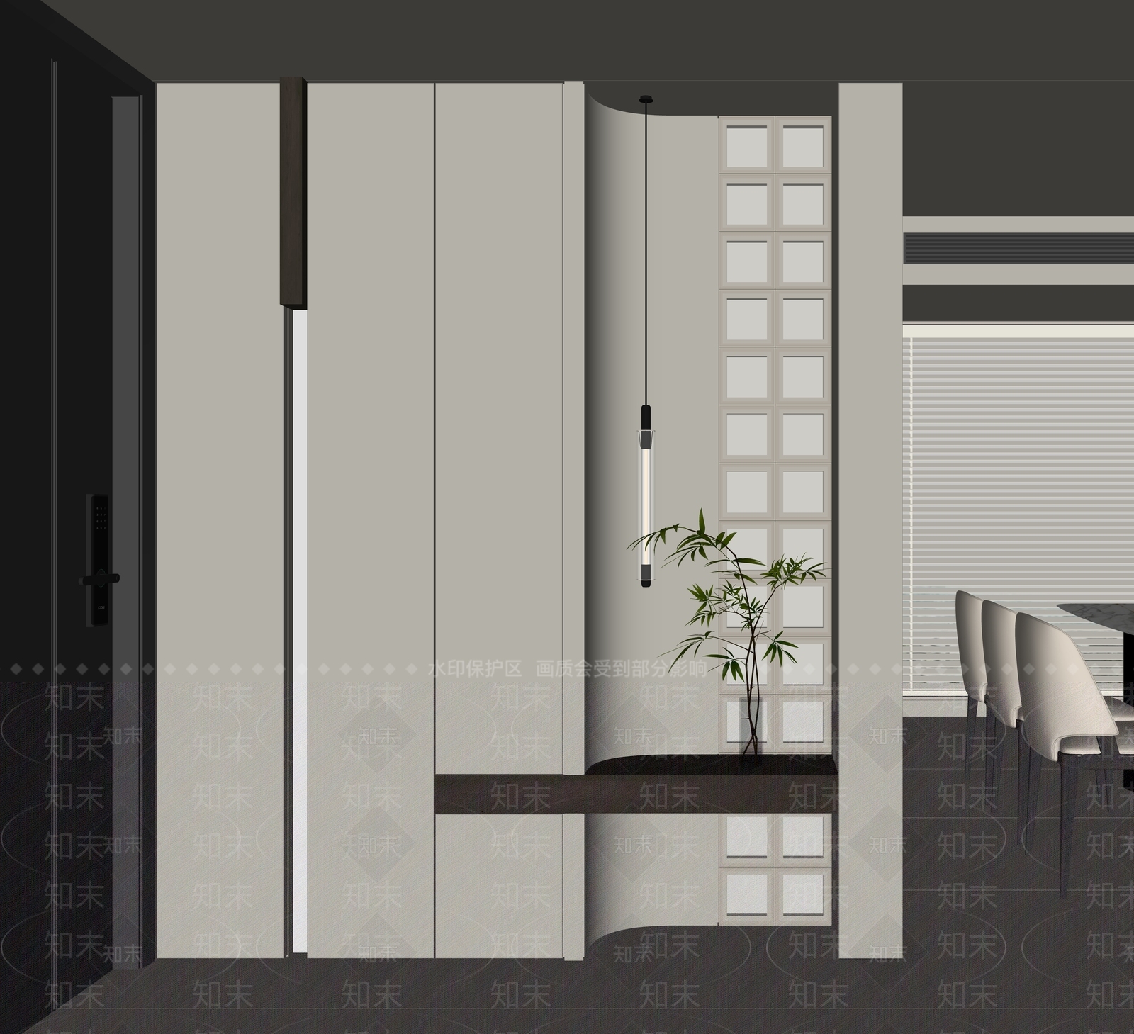 现代鞋柜SU模型下载【ID:1194264669】