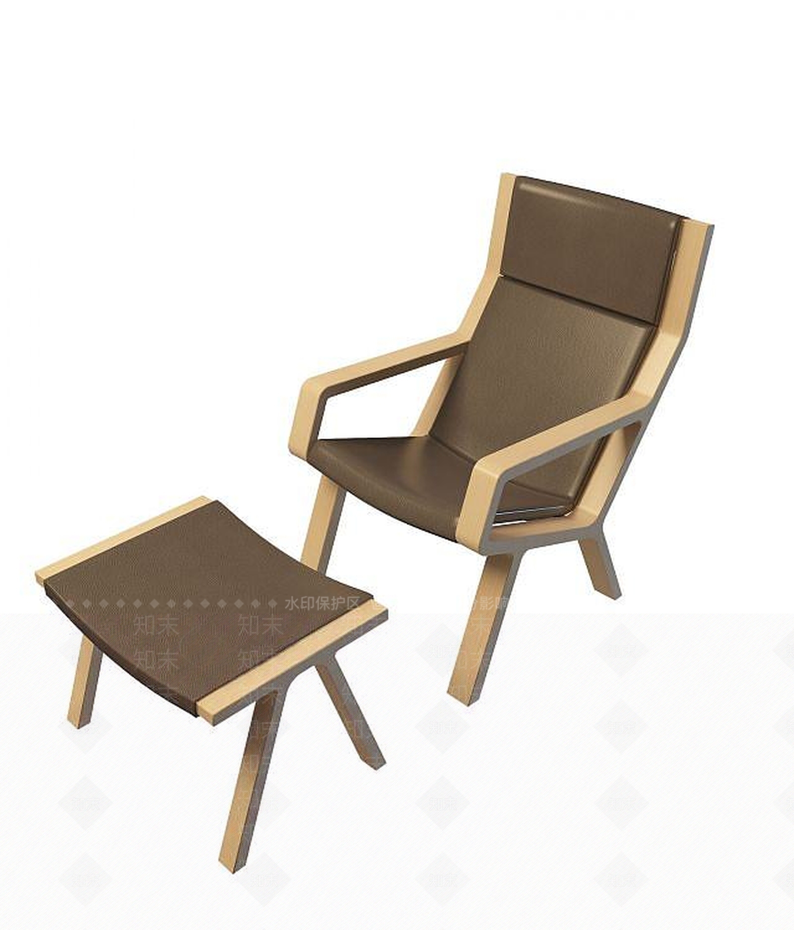 中式躺椅3D模型下载【ID:1194265477】