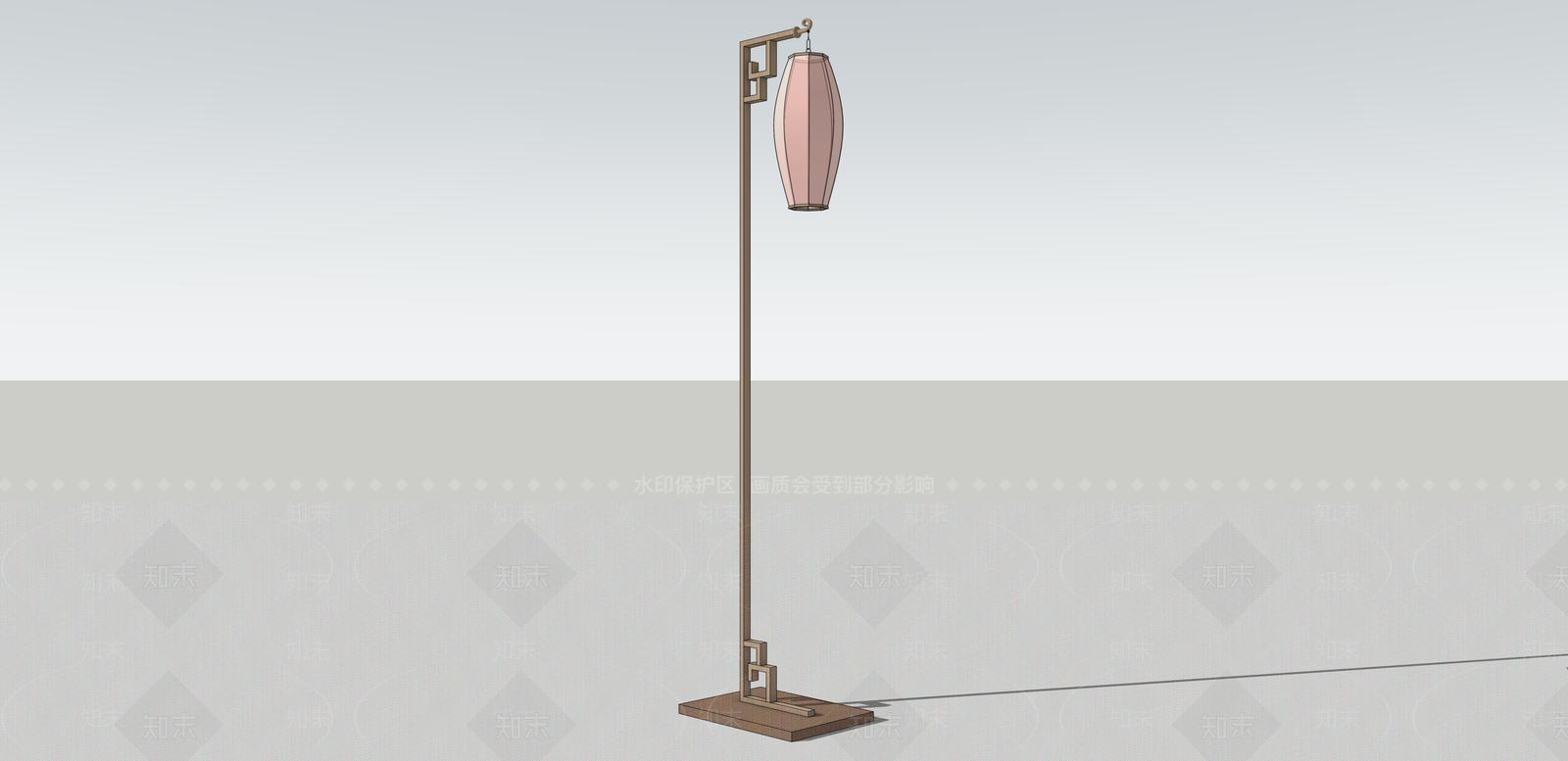 新中式落地灯SU模型下载【ID:1194265903】