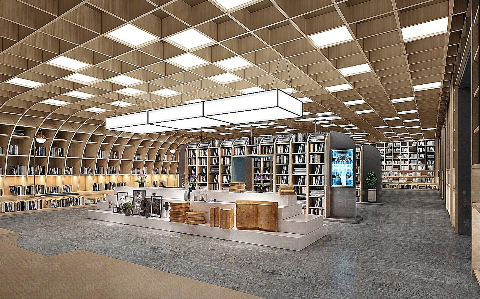 现代书店3D模型下载【ID:1194265721】