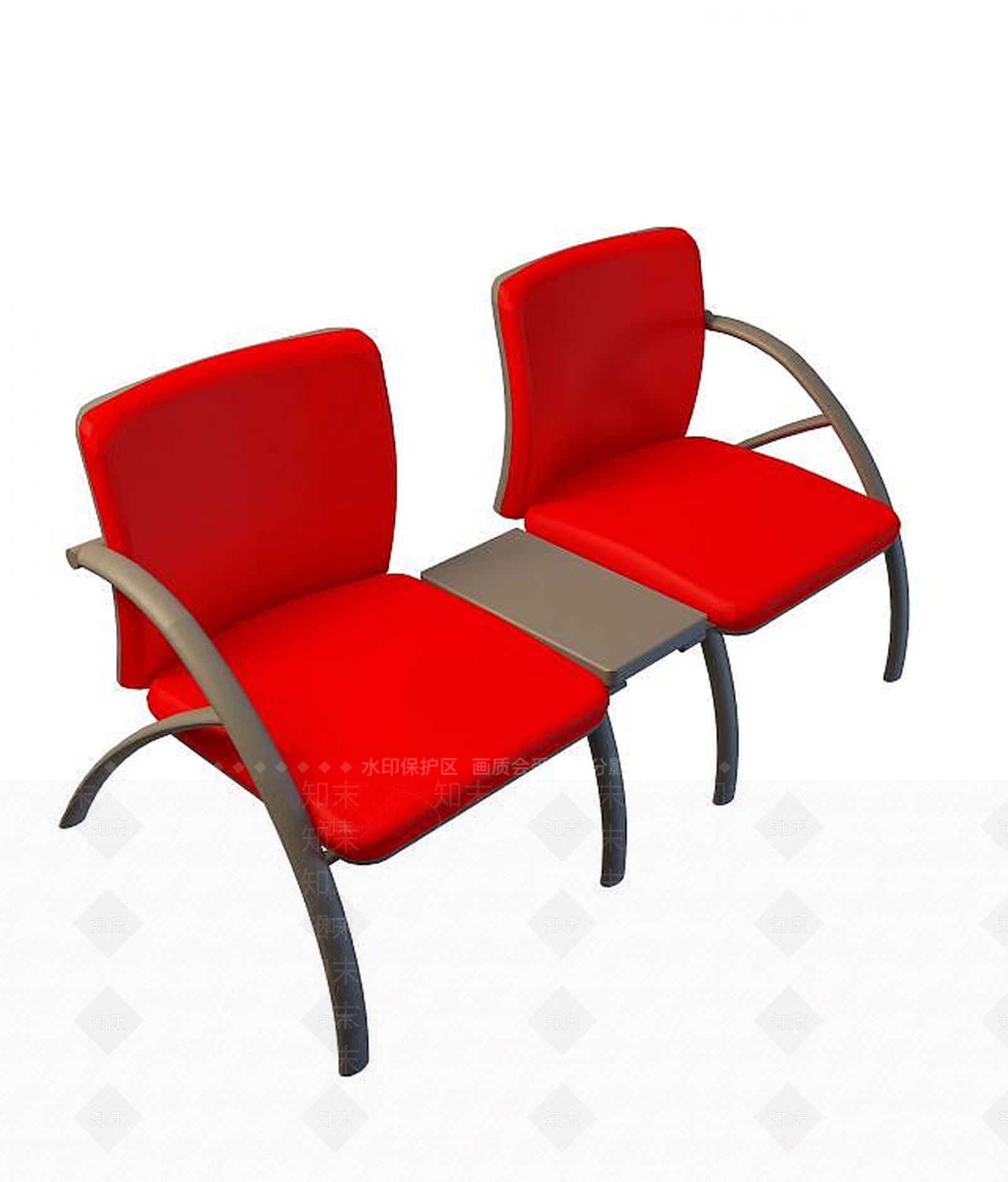 现代红色椅子3D模型下载【ID:1194267480】