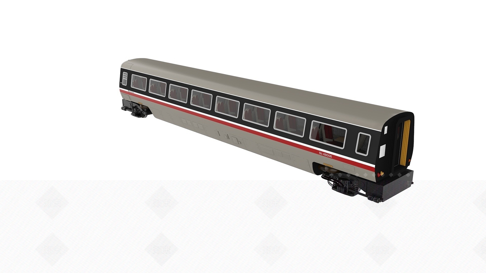 现代火车3D模型下载【ID:1194267689】
