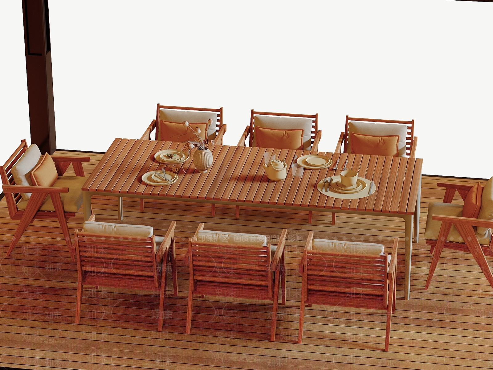 现代北欧其他户外家具3D模型下载【ID:1194267994】