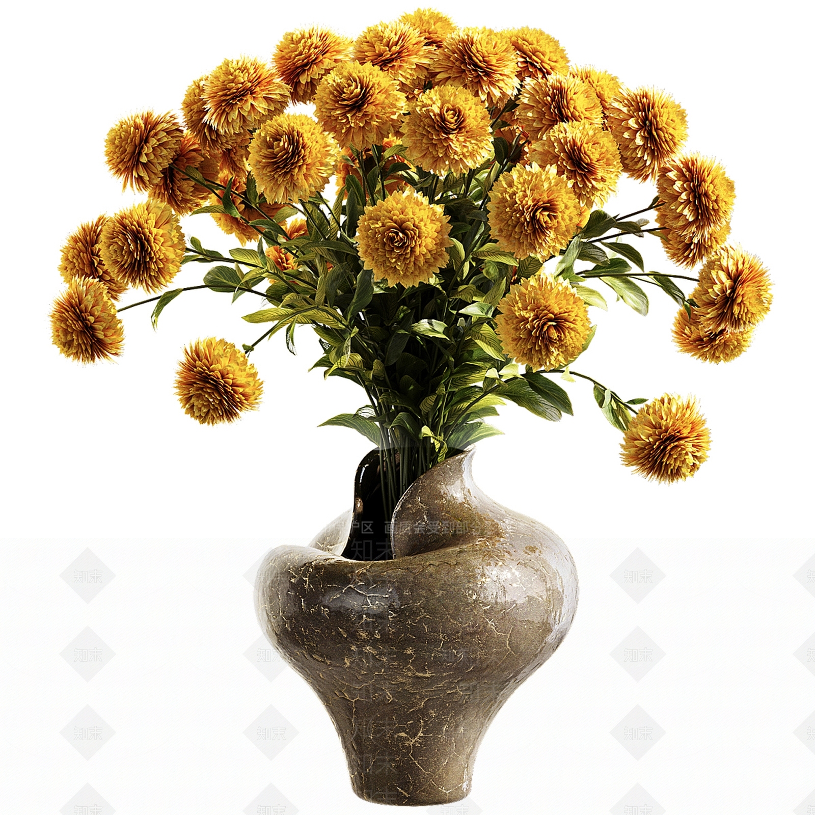 现代欧式花盆3D模型下载【ID:1194269752】