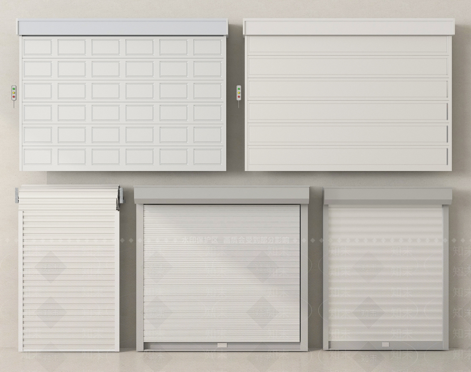 现代卷帘门SU模型下载【ID:1194269143】