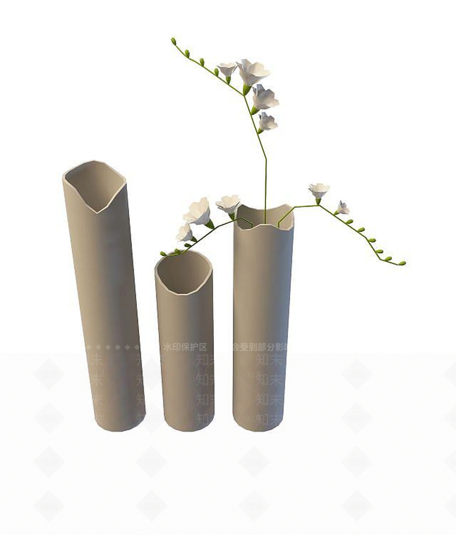 现代花瓶3D模型下载【ID:1194269403】