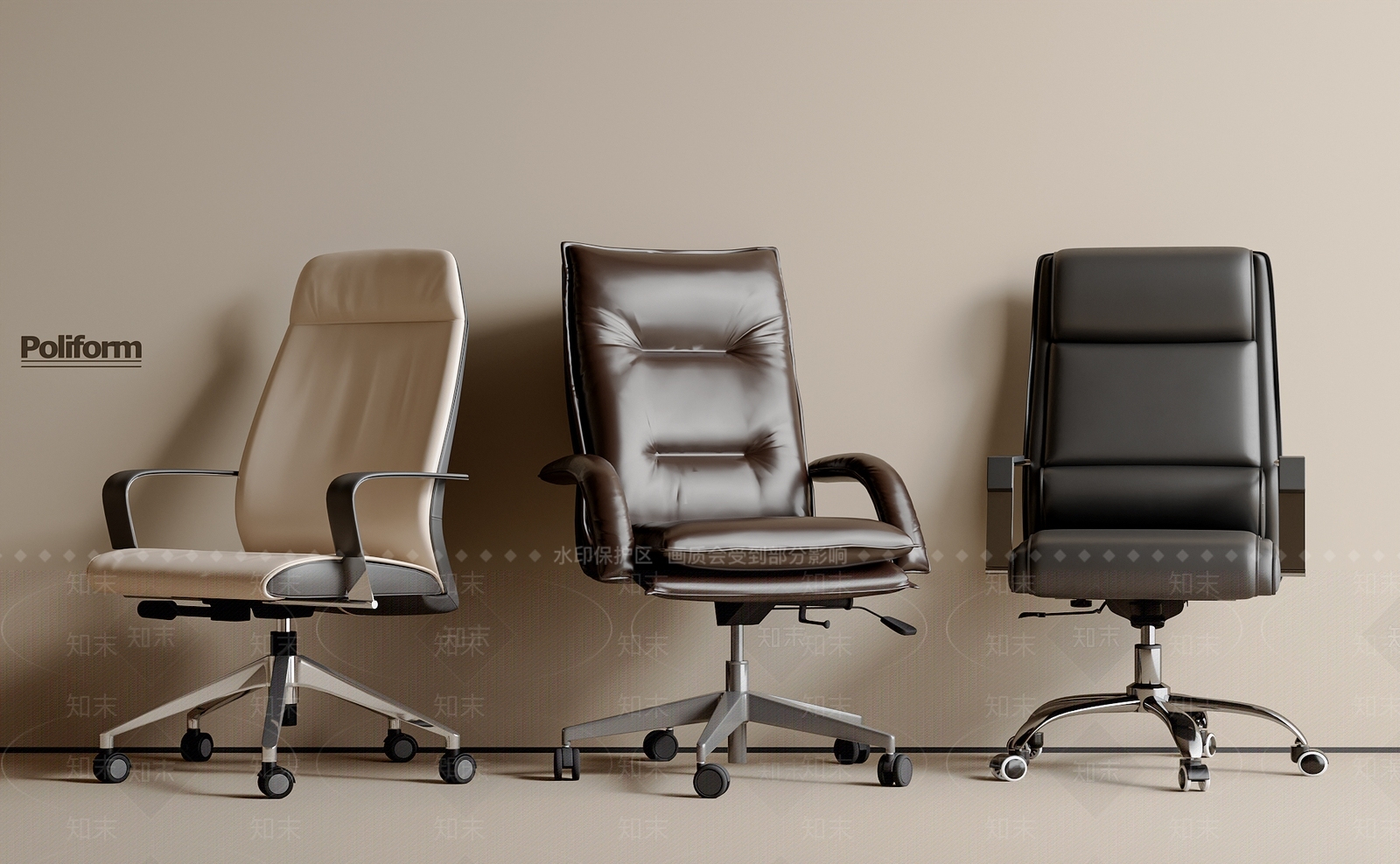 现代办公椅3D模型下载【ID:1194272058】