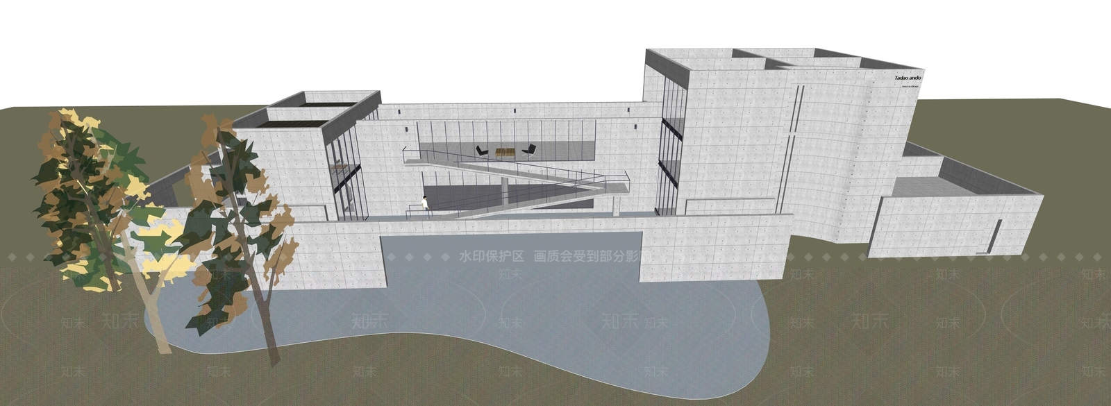 现代轻奢办公楼SU模型下载【ID:1194272929】