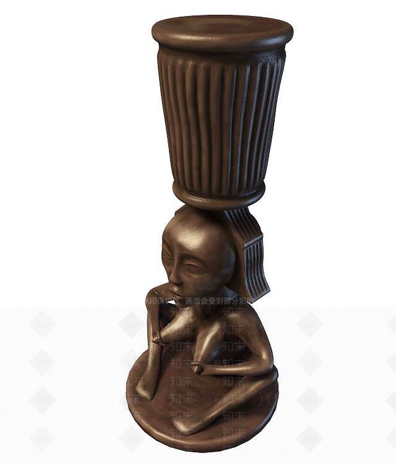 现代雕塑3D模型下载【ID:1194273744】