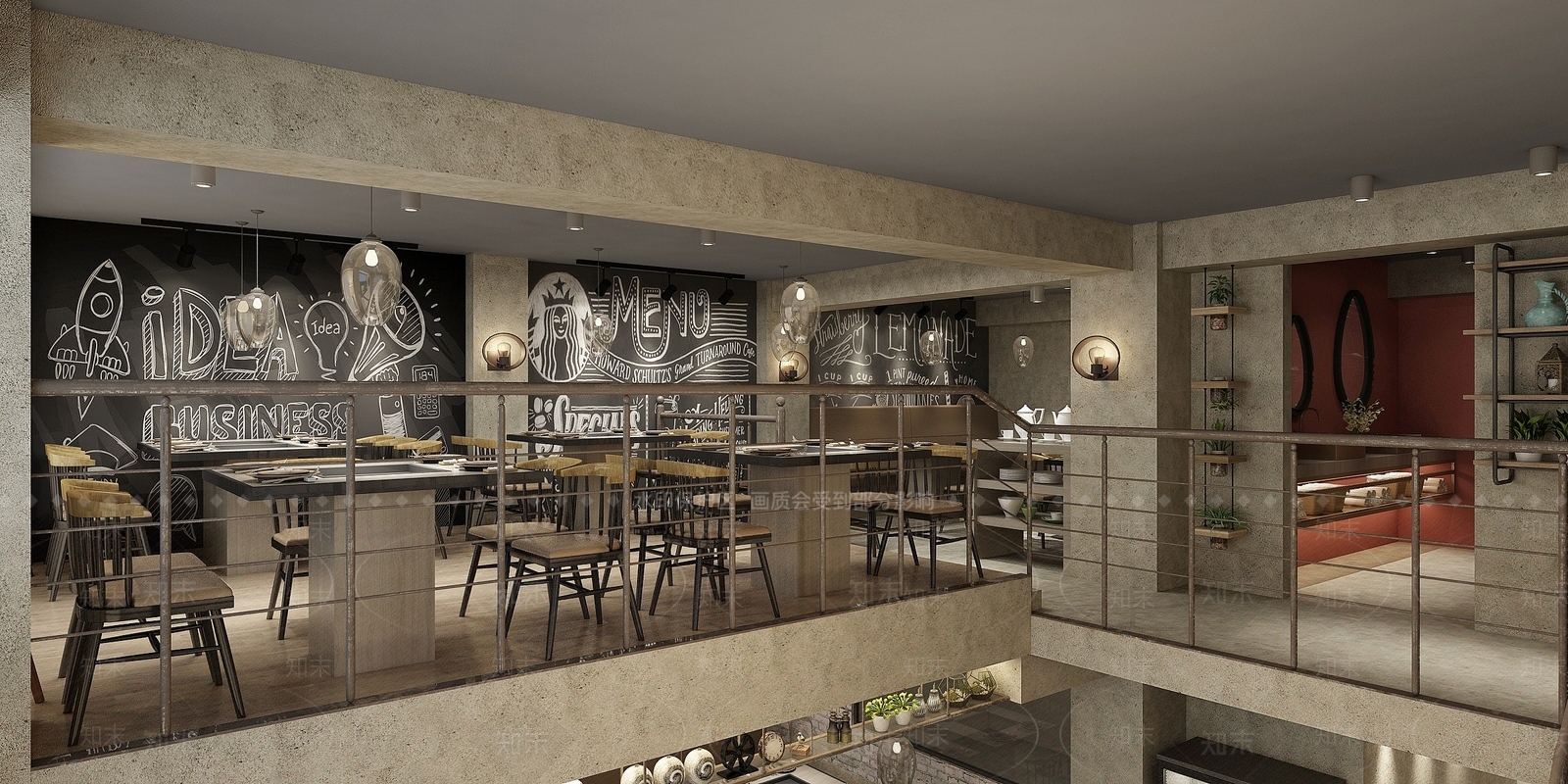 现代音乐主题餐厅3D模型下载【ID:1194273831】