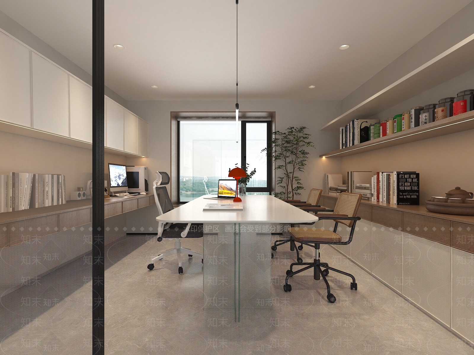 现代书房3D模型下载【ID:1194276709】
