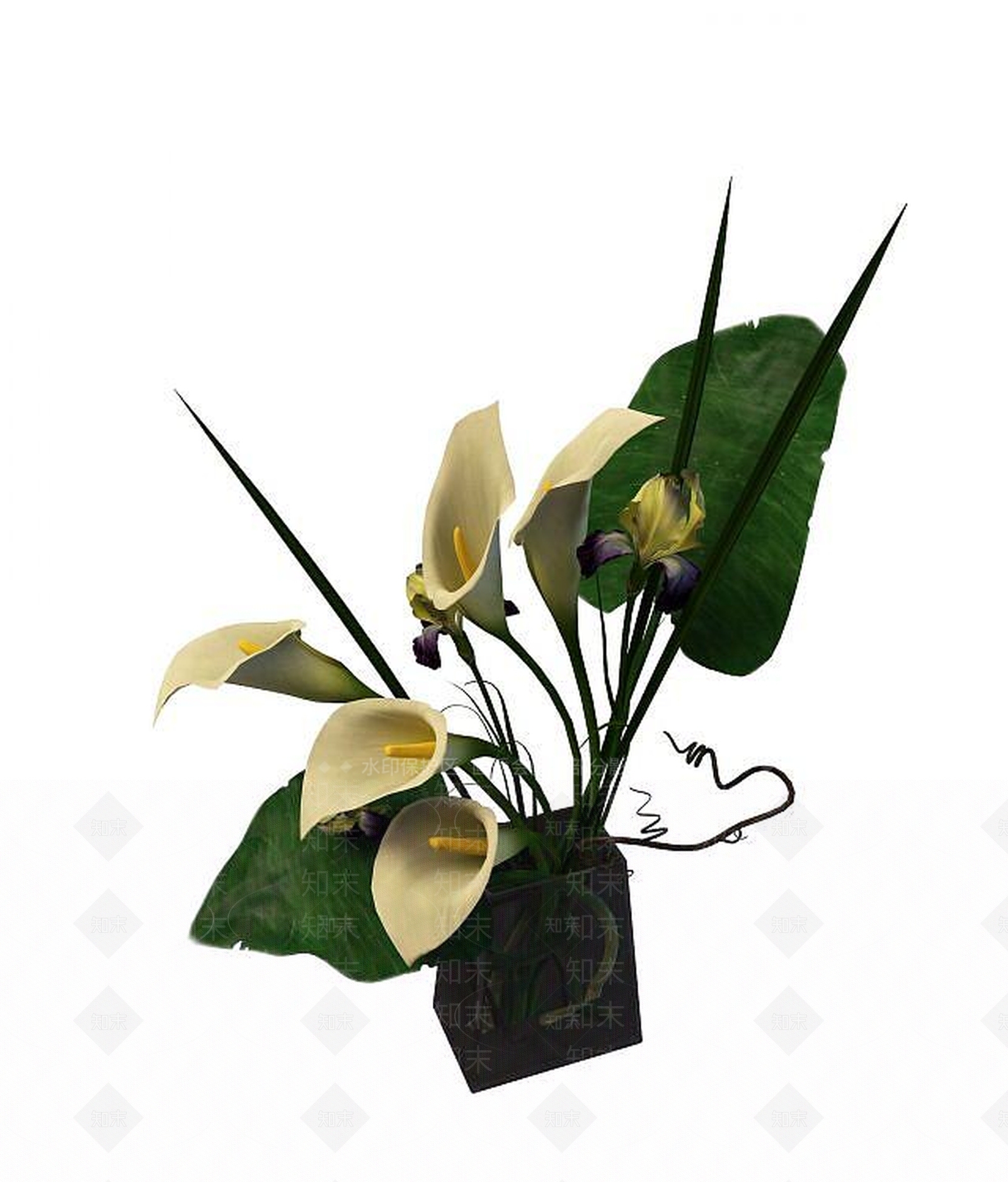 现代花瓶3D模型下载【ID:1194276653】
