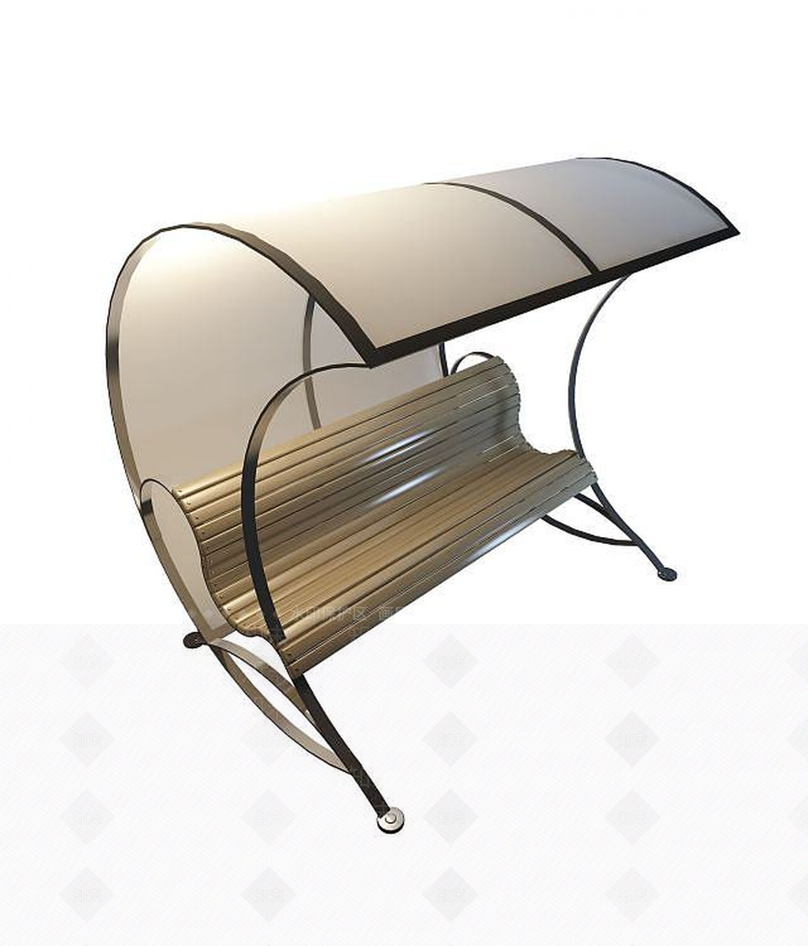 现代园林长椅3D模型下载【ID:1194278748】