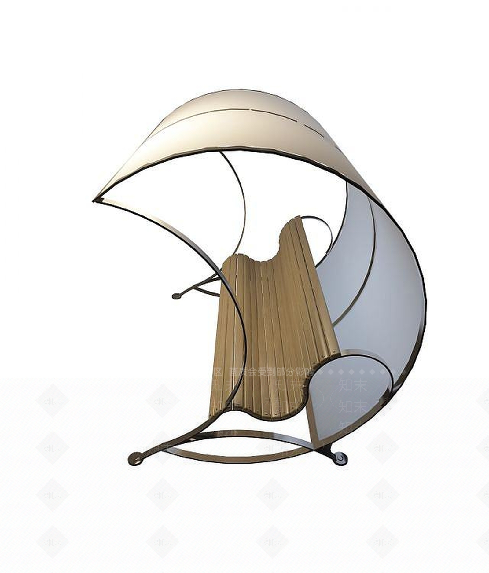 现代园林长椅3D模型下载【ID:1194278748】