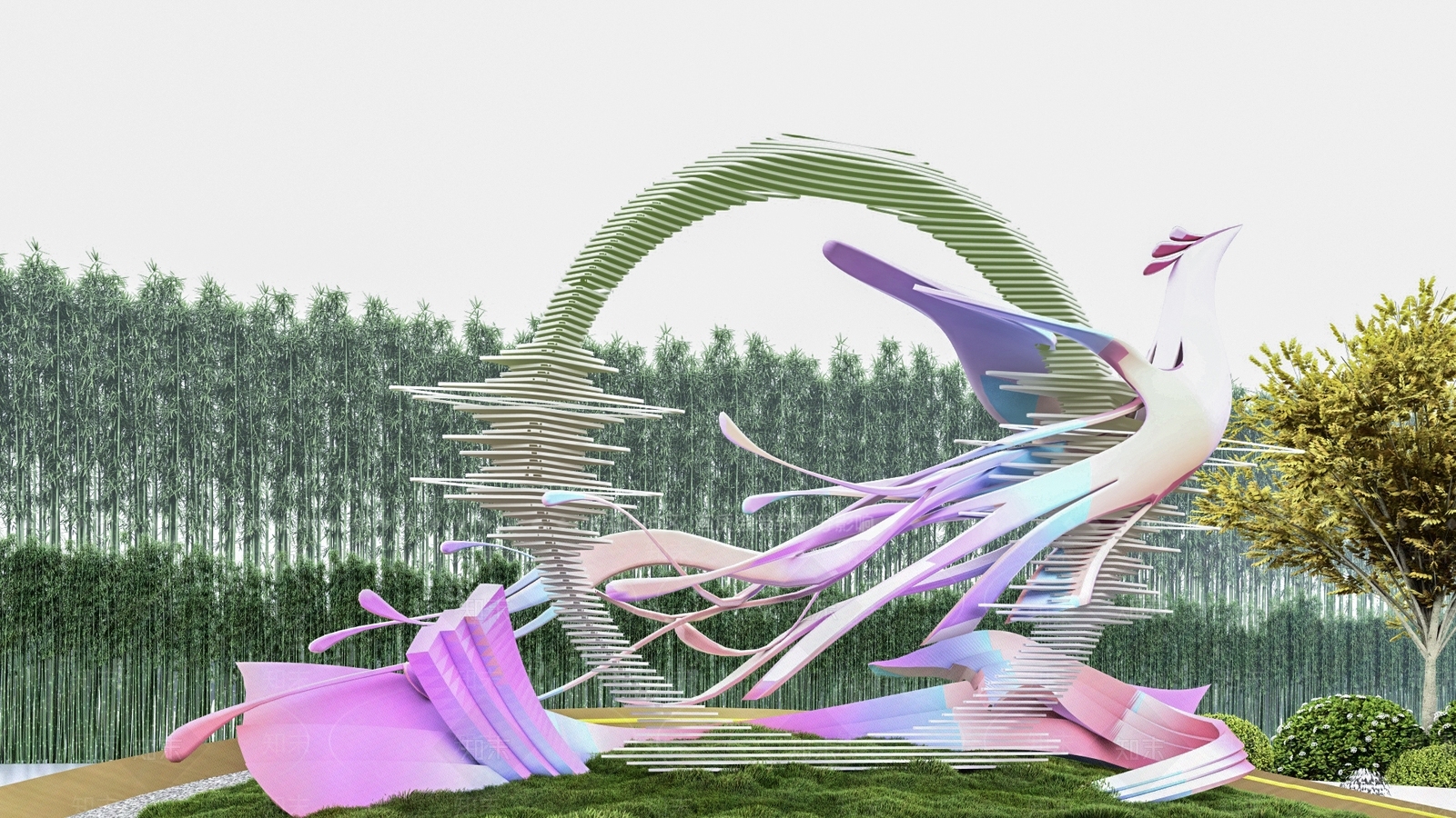 现代雕塑小品SU模型下载【ID:1194284036】