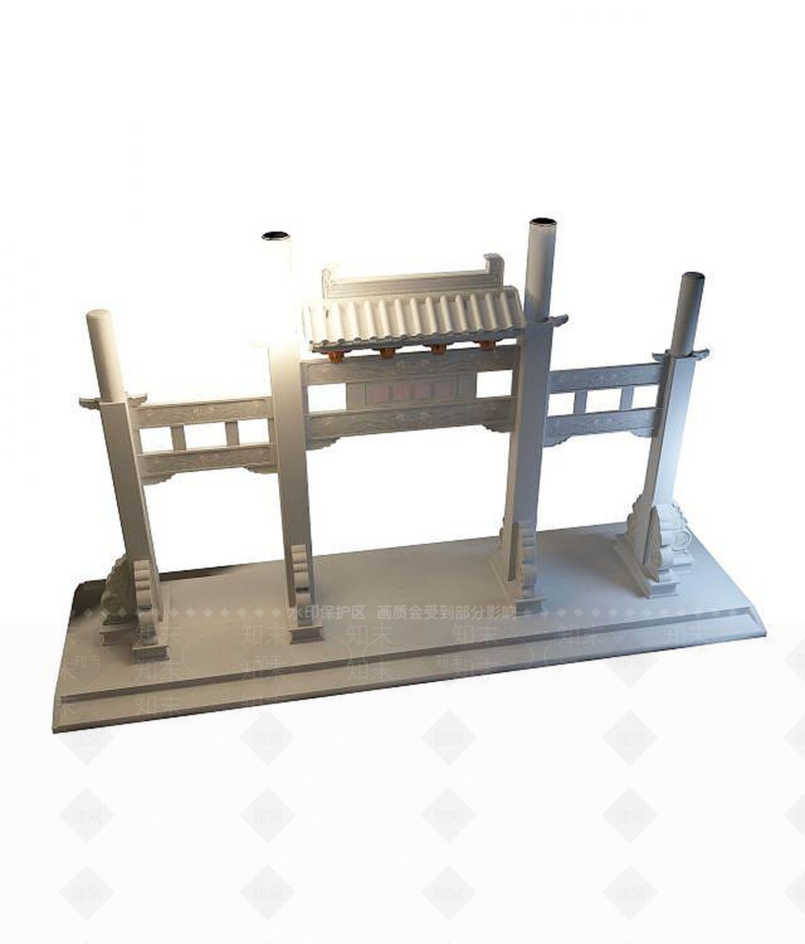 现代牌坊3D模型下载【ID:1194283824】
