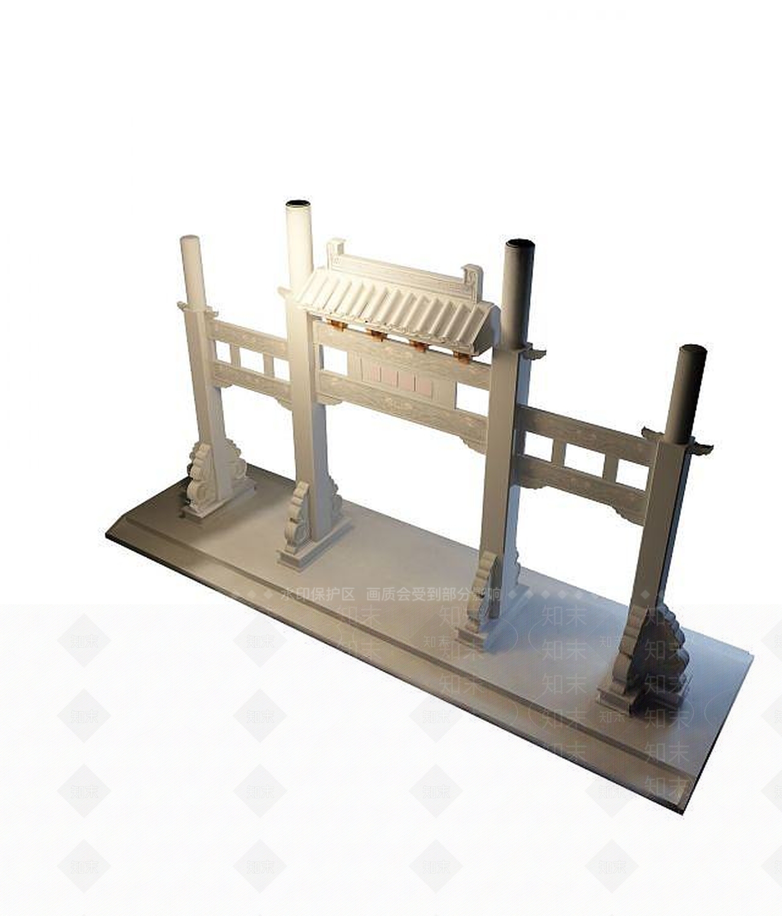 现代牌坊3D模型下载【ID:1194283824】