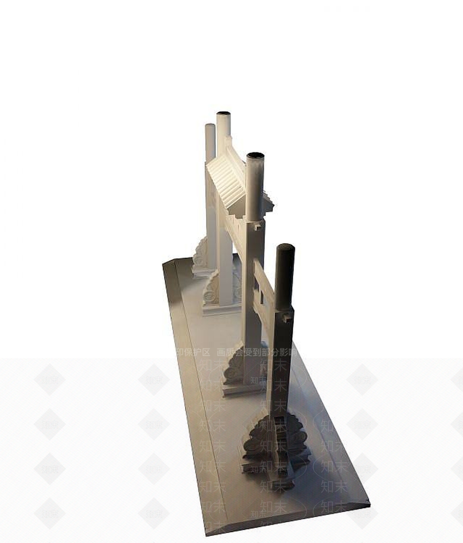 现代牌坊3D模型下载【ID:1194283824】