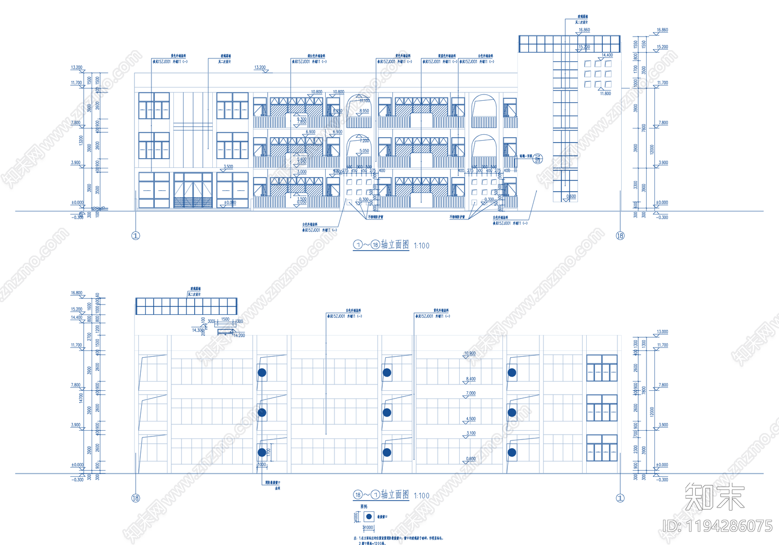 现代学校建筑cad施工图下载【ID:1194286075】