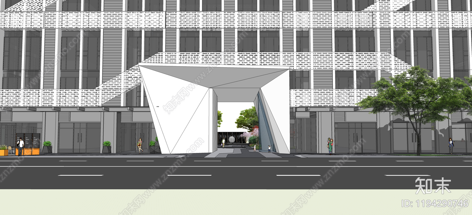 现代商业综合体景观下载【ID:1194290746】