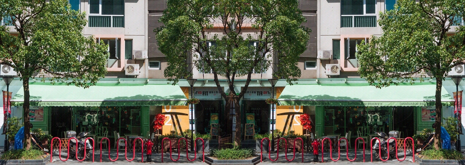 现代街道外景贴图下载【ID:1194293726】