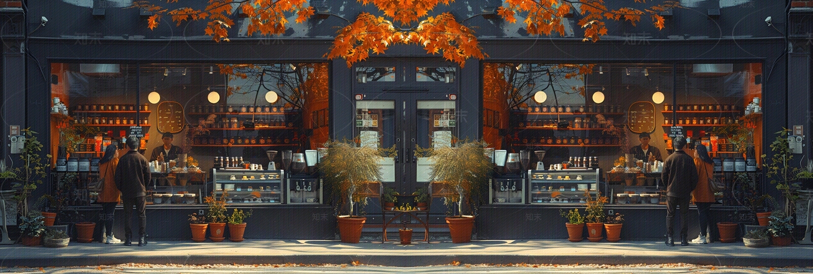 现代街道外景贴图下载【ID:1194293940】