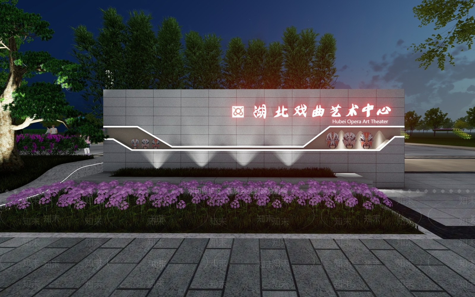 现代新中式景墙SU模型下载【ID:1194294570】