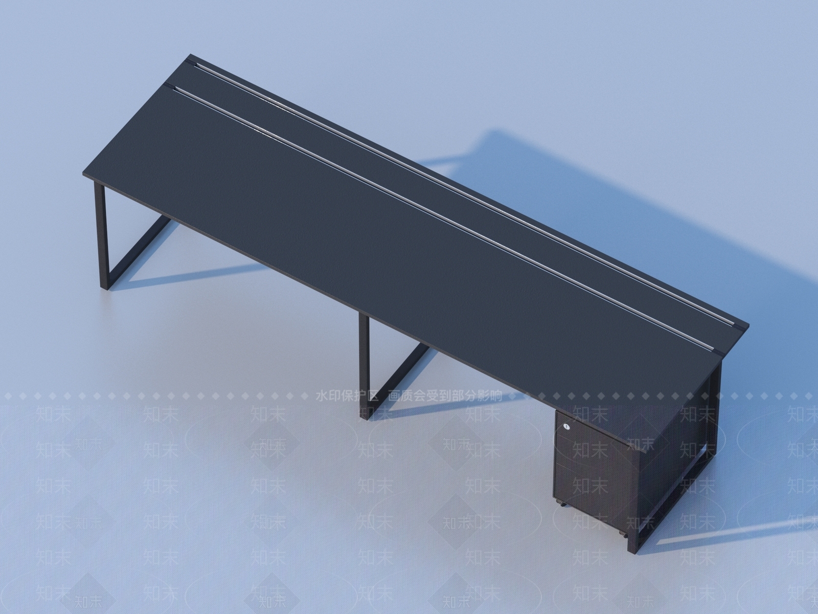 现代办公桌3D模型下载【ID:1194294661】