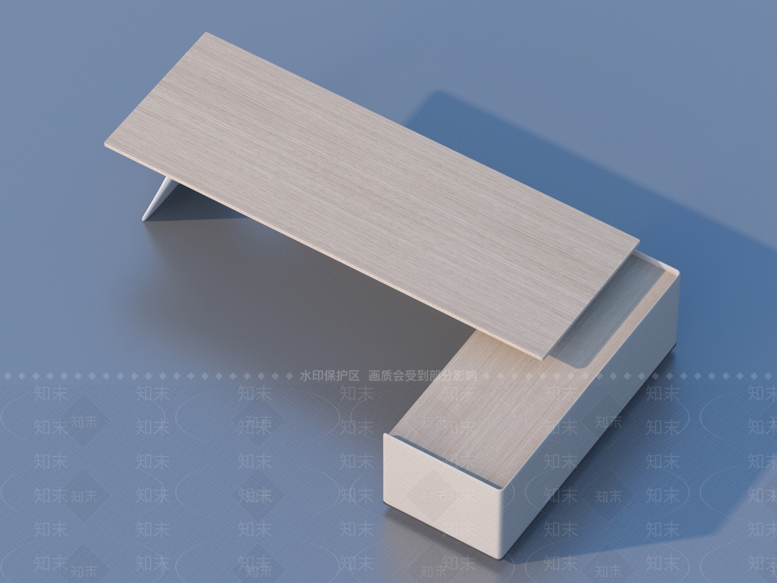 现代办公桌3D模型下载【ID:1194294995】