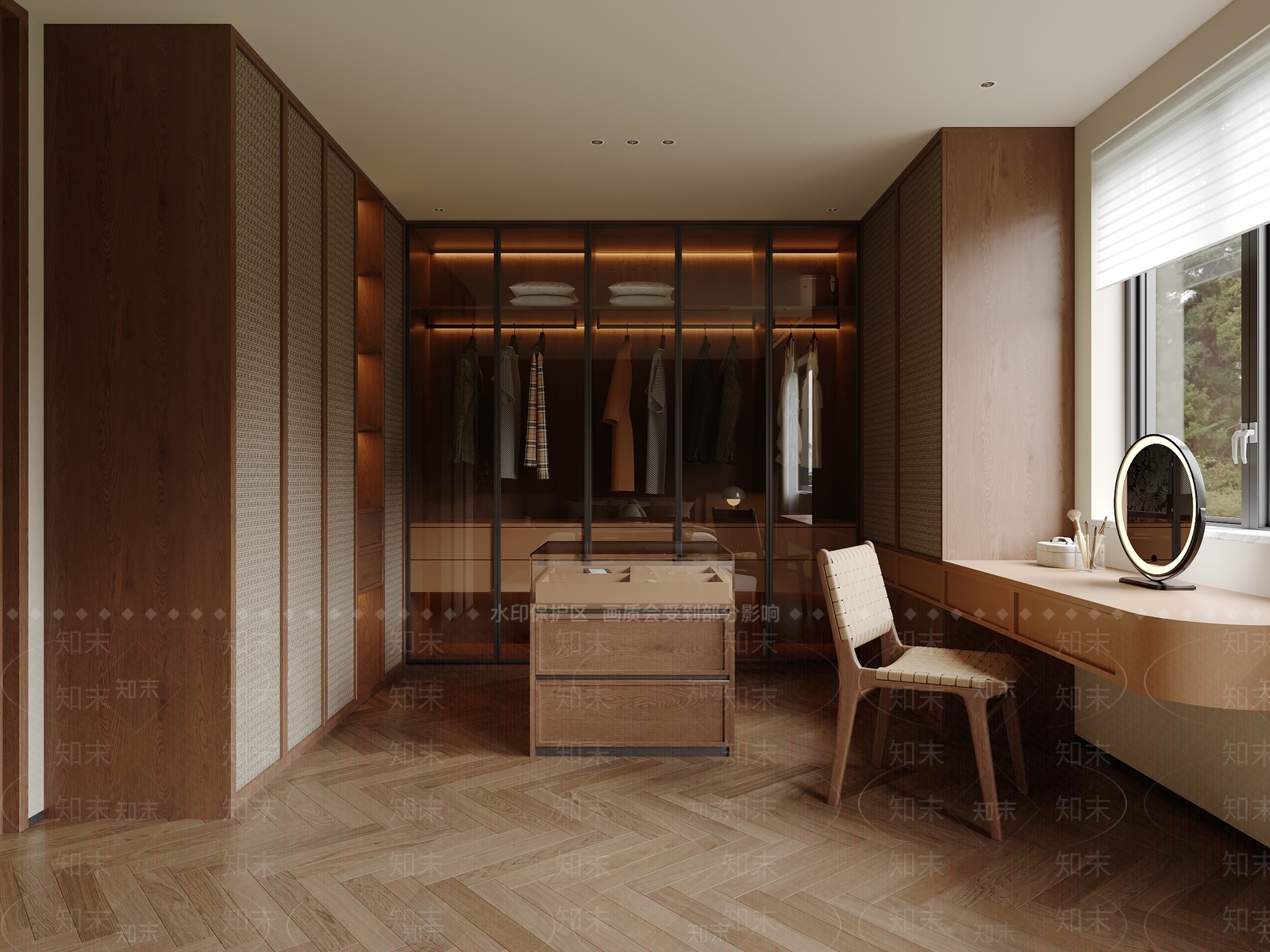 现代衣帽间3D模型下载【ID:1215131322】