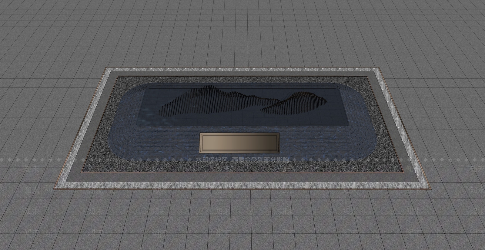 新中式水景SU模型下载【ID:1194302496】