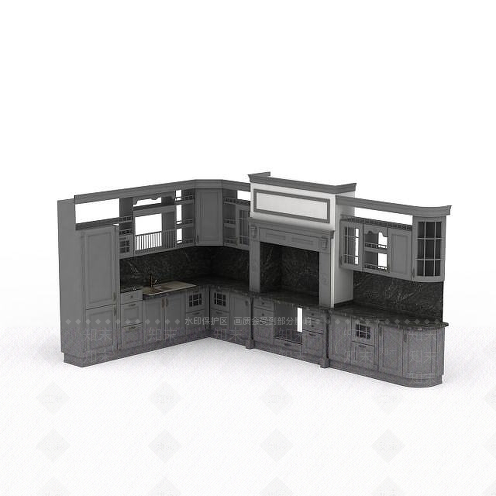 现代厨具3D模型下载【ID:1194302960】