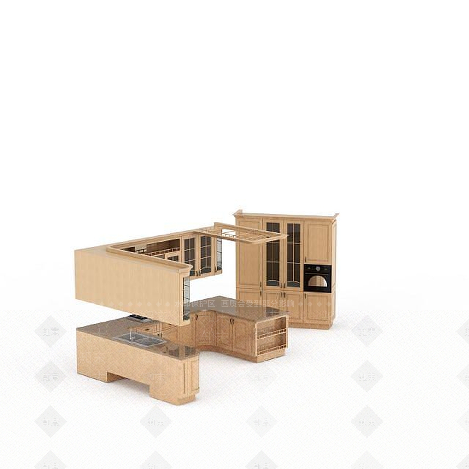 现代厨具3D模型下载【ID:1199000254】