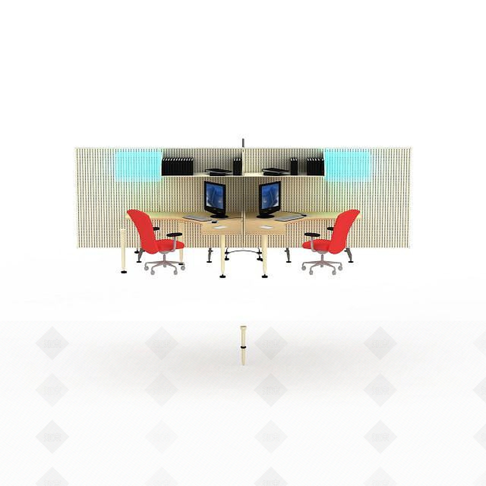 现代书桌椅3D模型下载【ID:1194303883】