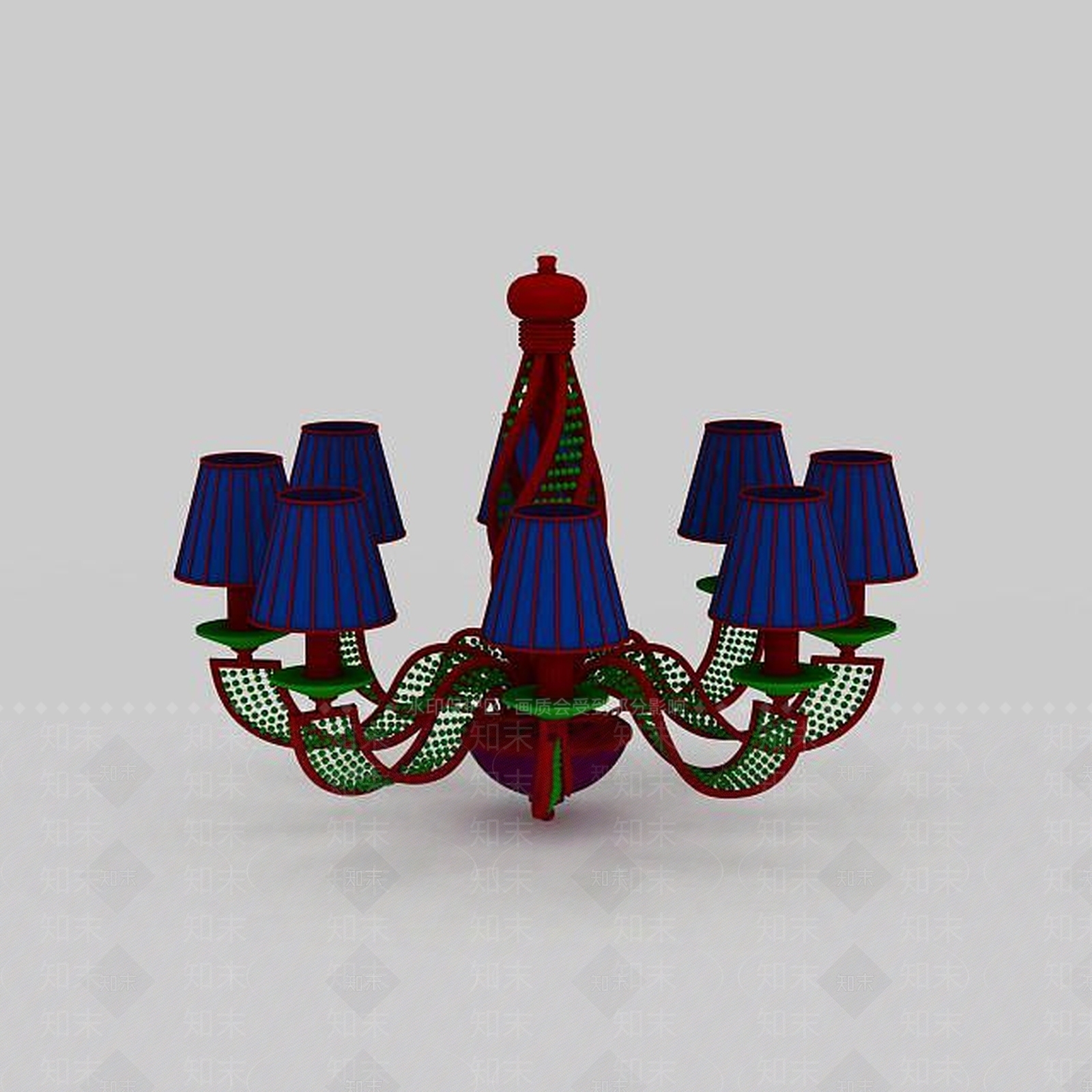 现代灯具组合3D模型下载【ID:1198957098】