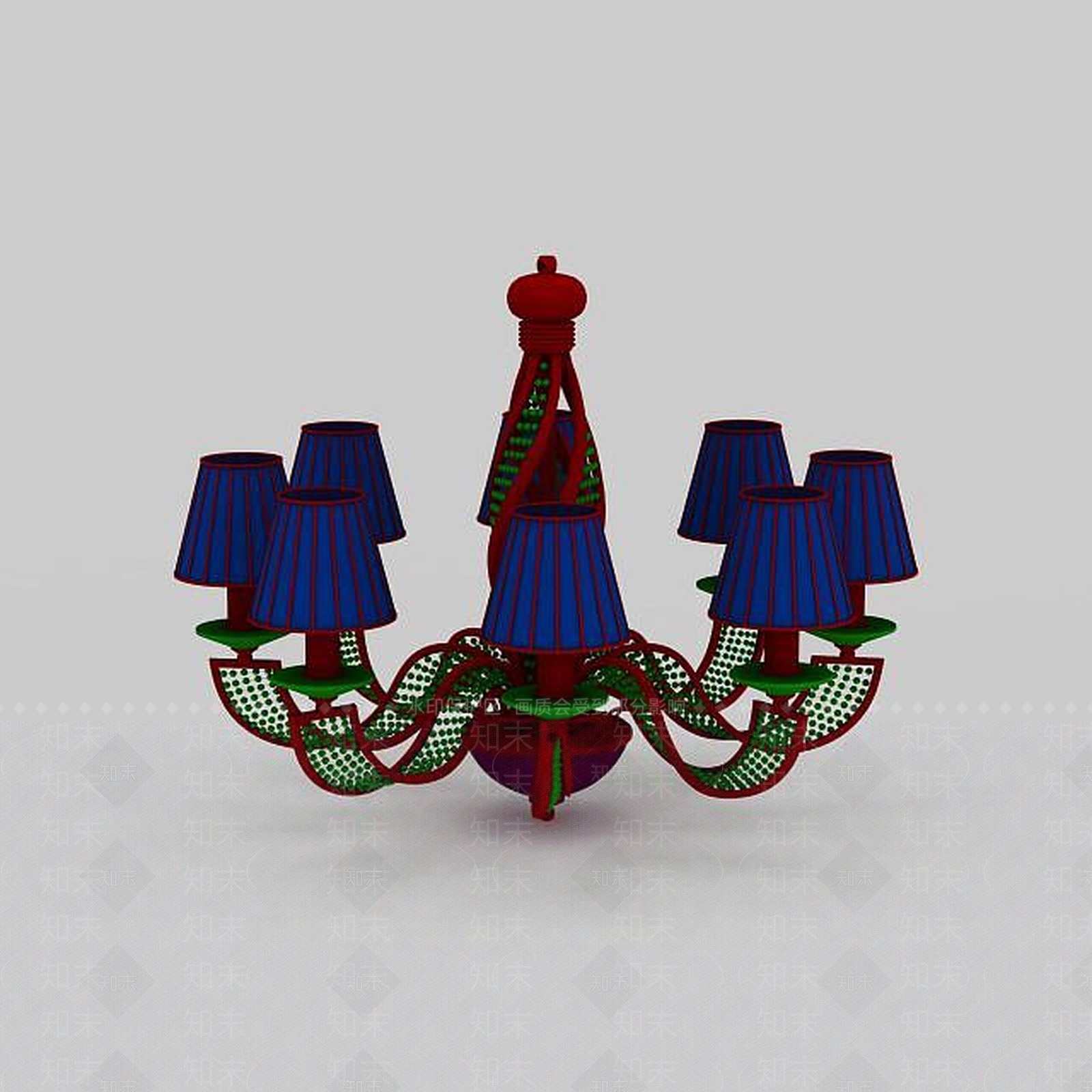 现代灯具组合3D模型下载【ID:1198957098】