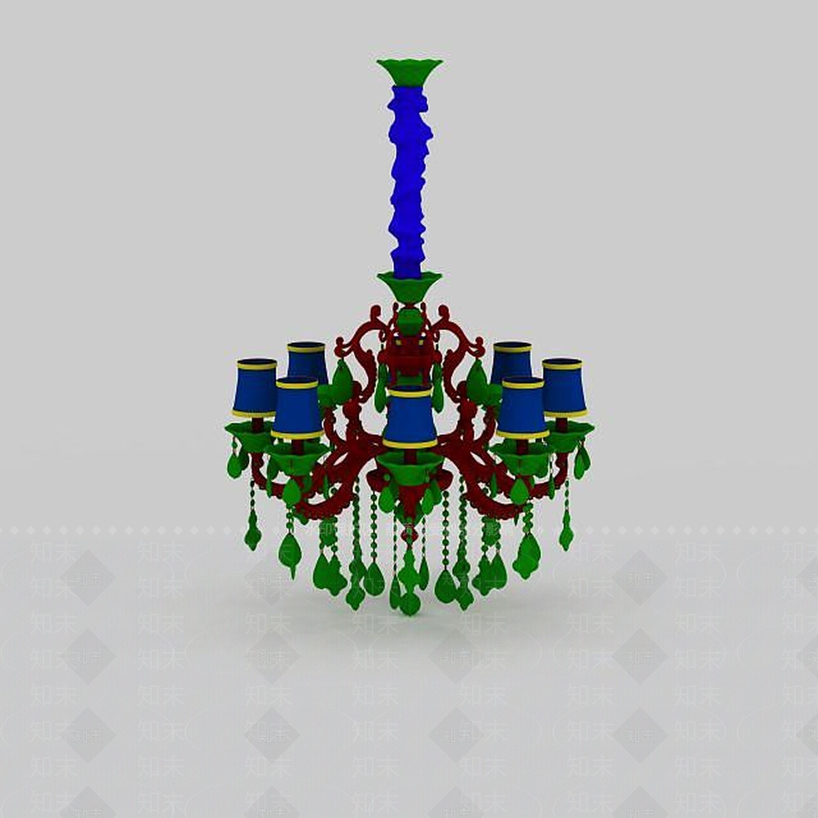 现代灯具组合3D模型下载【ID:1198956888】