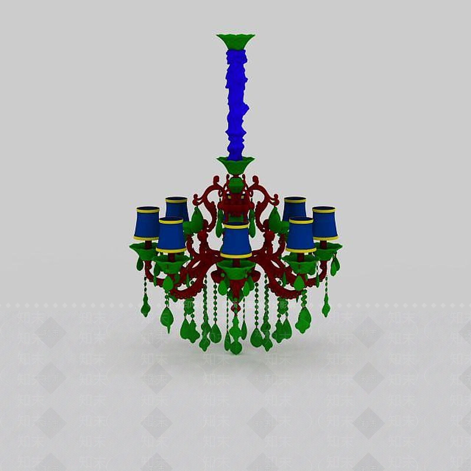 现代灯具组合3D模型下载【ID:1198956888】