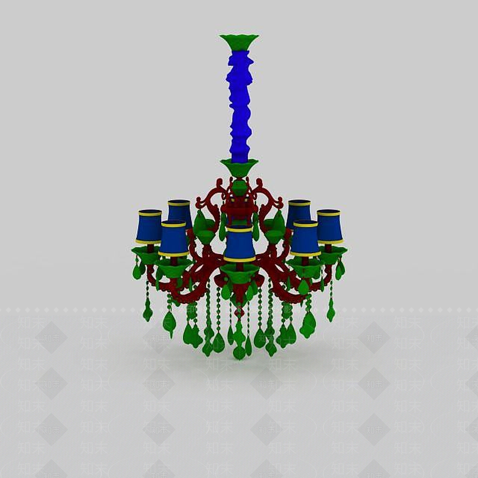 现代灯具组合3D模型下载【ID:1198956888】