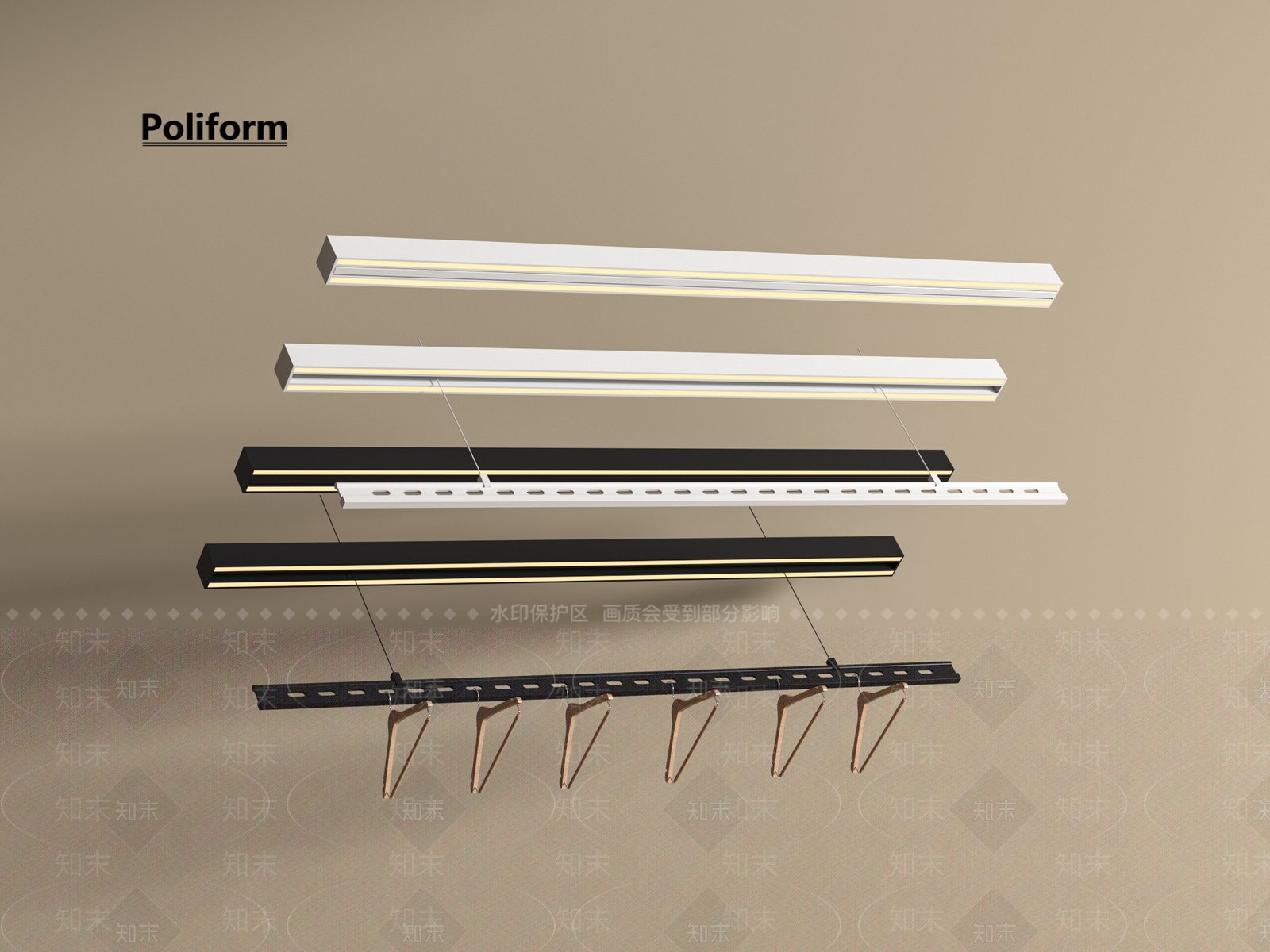 晾衣架3D模型下载【ID:1194308875】