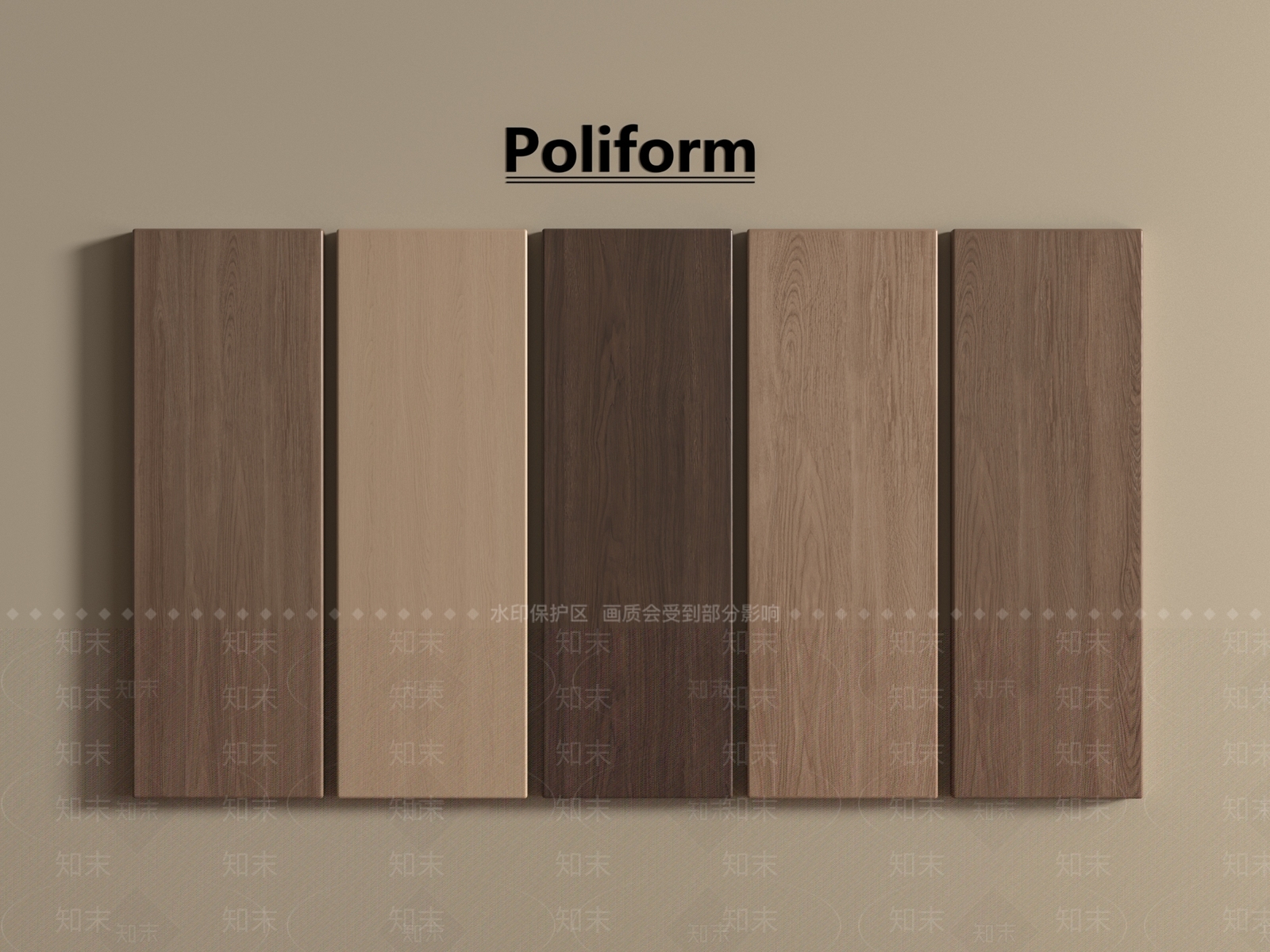 现代木饰面3D模型下载【ID:1194310885】