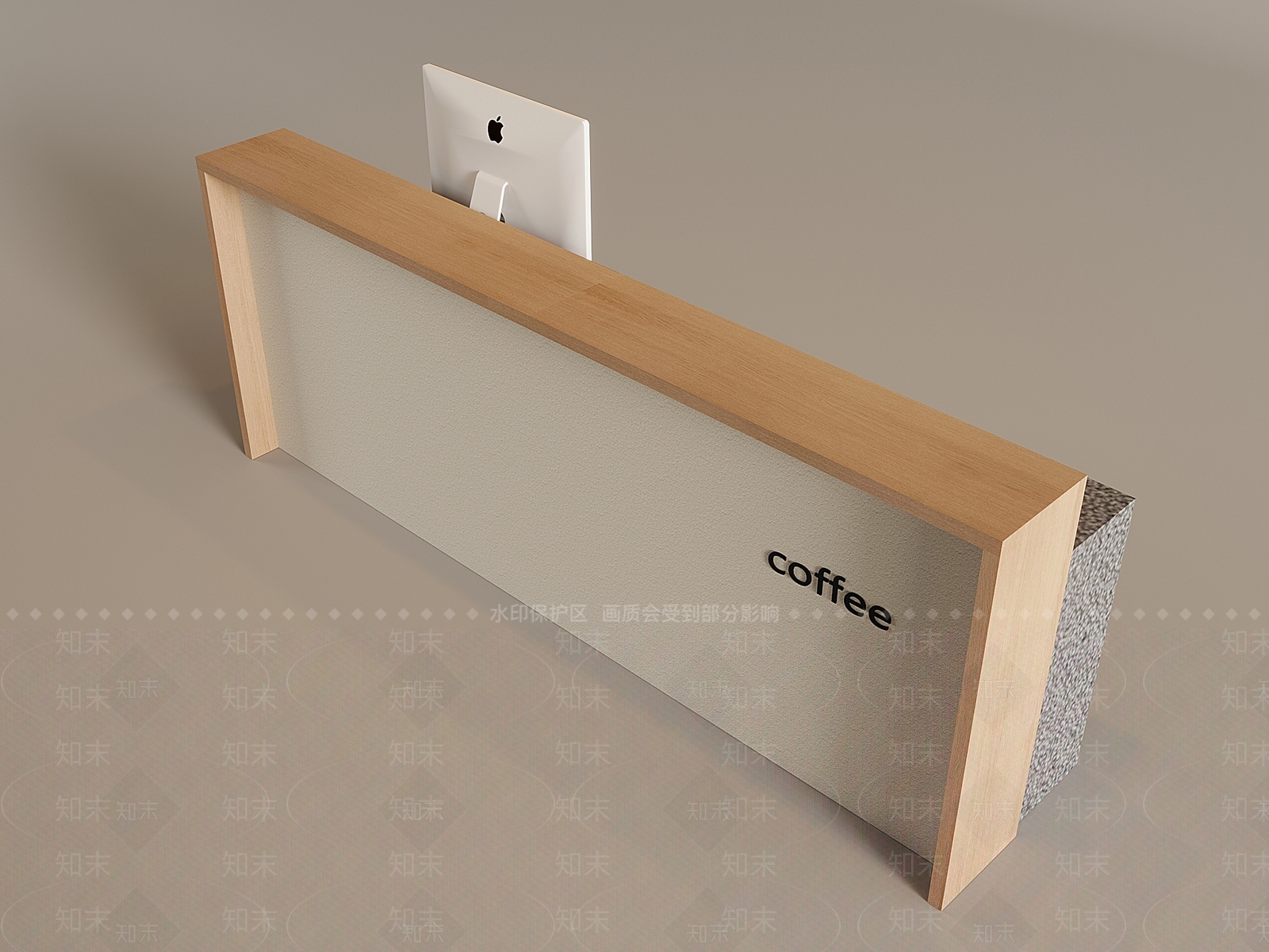 奶油北欧收银台SU模型下载【ID:1194309725】