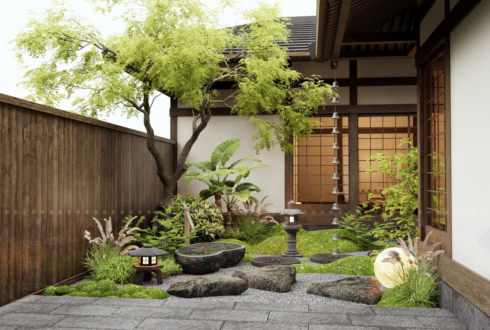 新中式禅意庭院3D模型下载【ID:1194310021】
