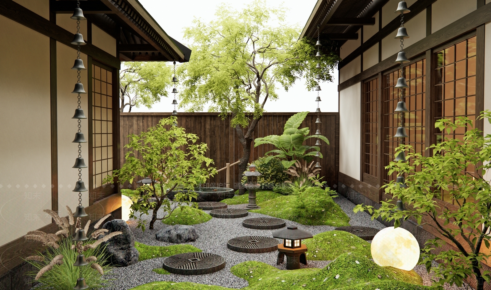 日式庭院3D模型下载【ID:1194311843】