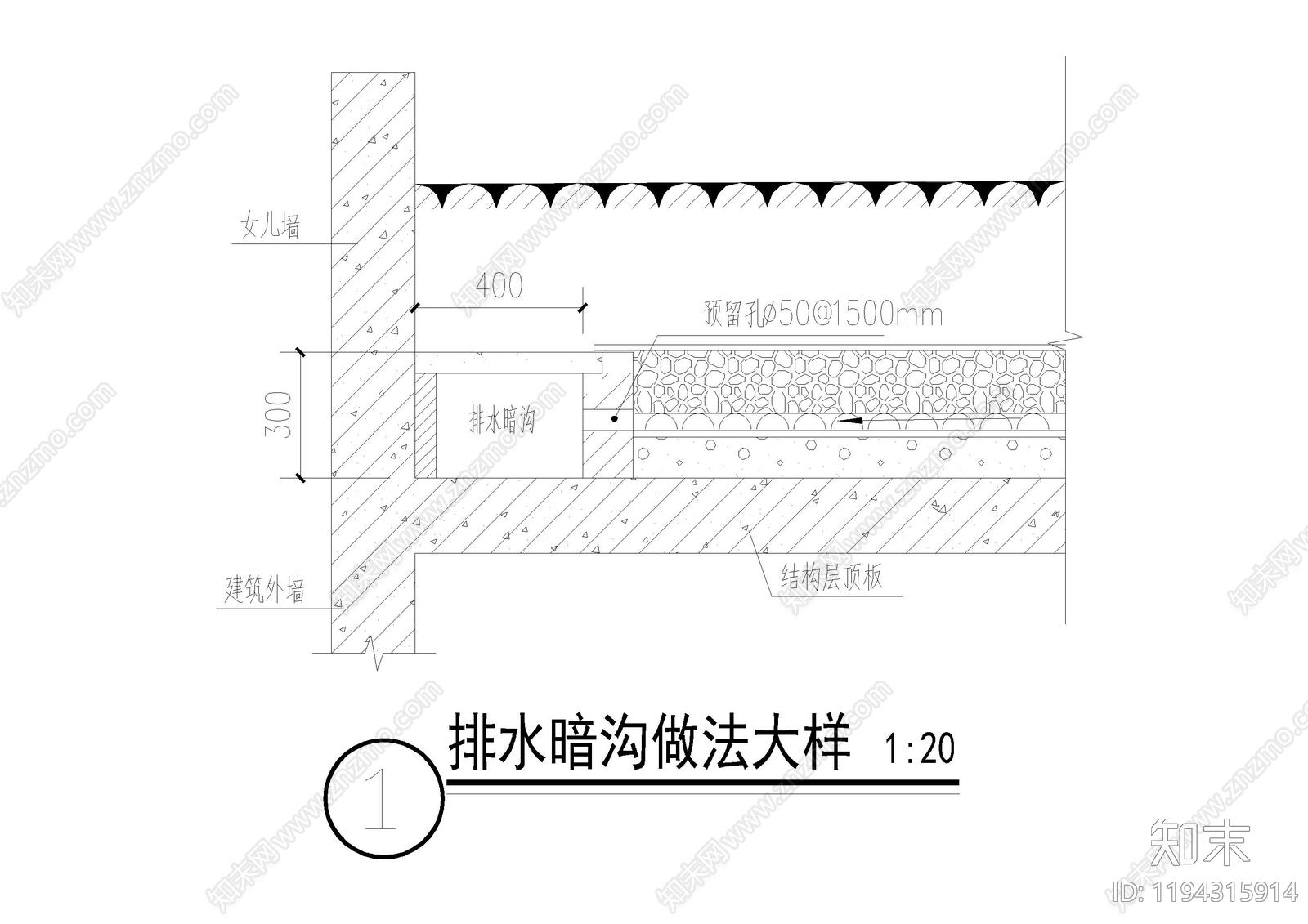 景观节点cad施工图下载【ID:1194315914】