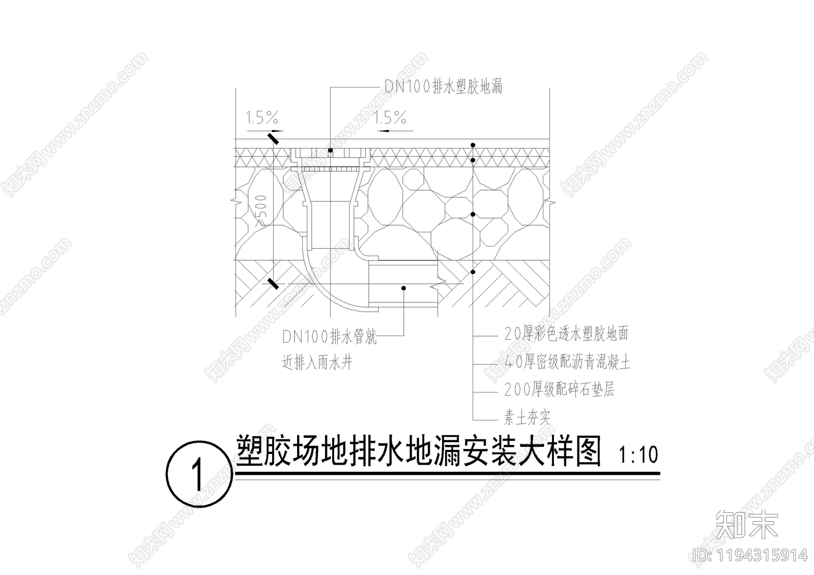 景观节点cad施工图下载【ID:1194315914】