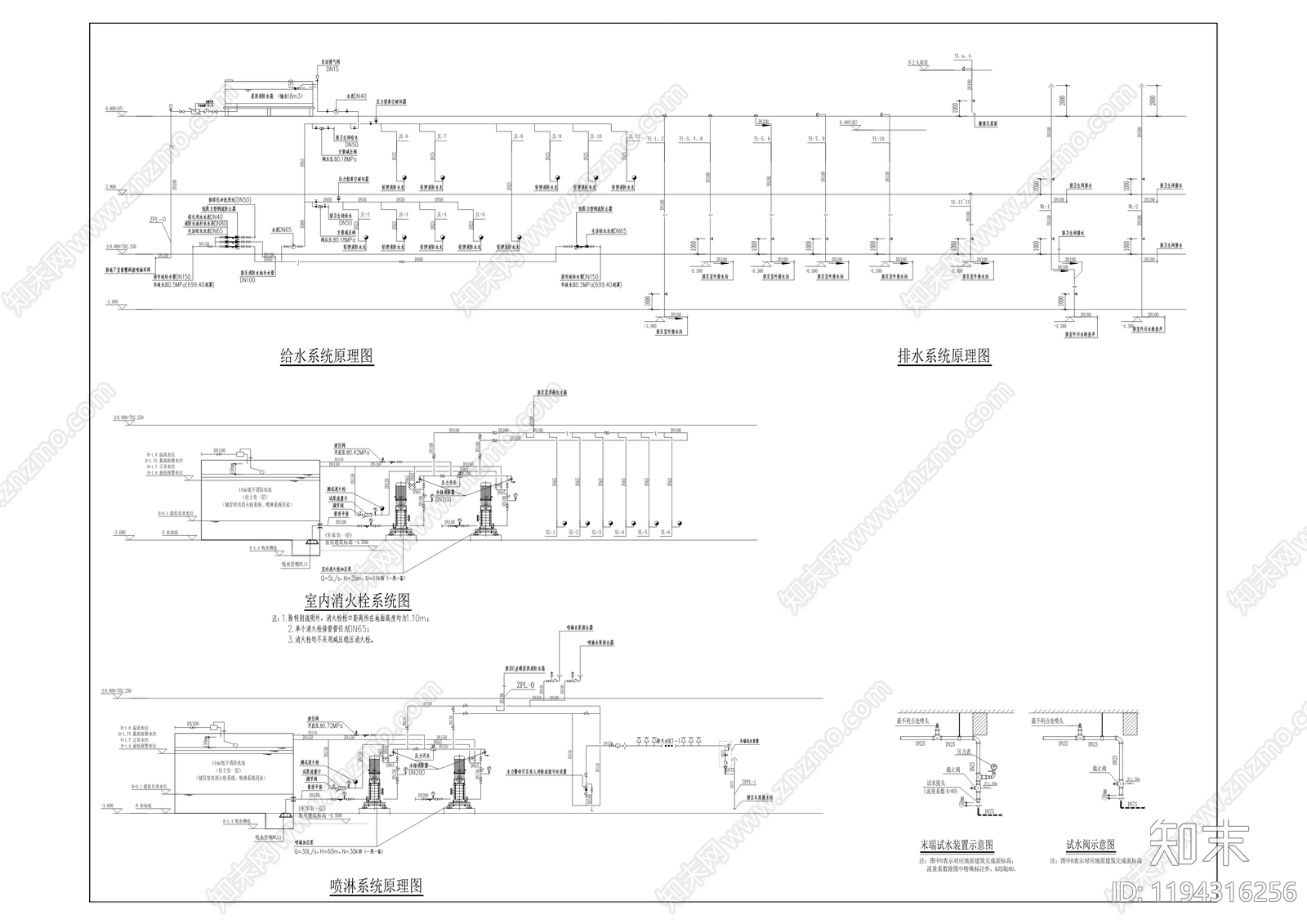 现代办公楼建筑cad施工图下载【ID:1194316256】