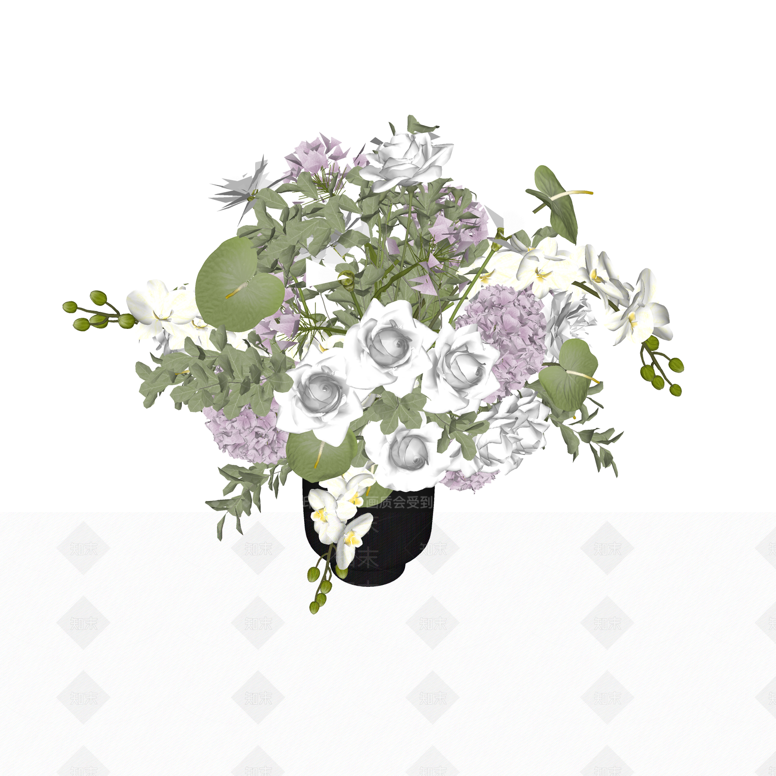 现代花艺SU模型下载【ID:1194317976】