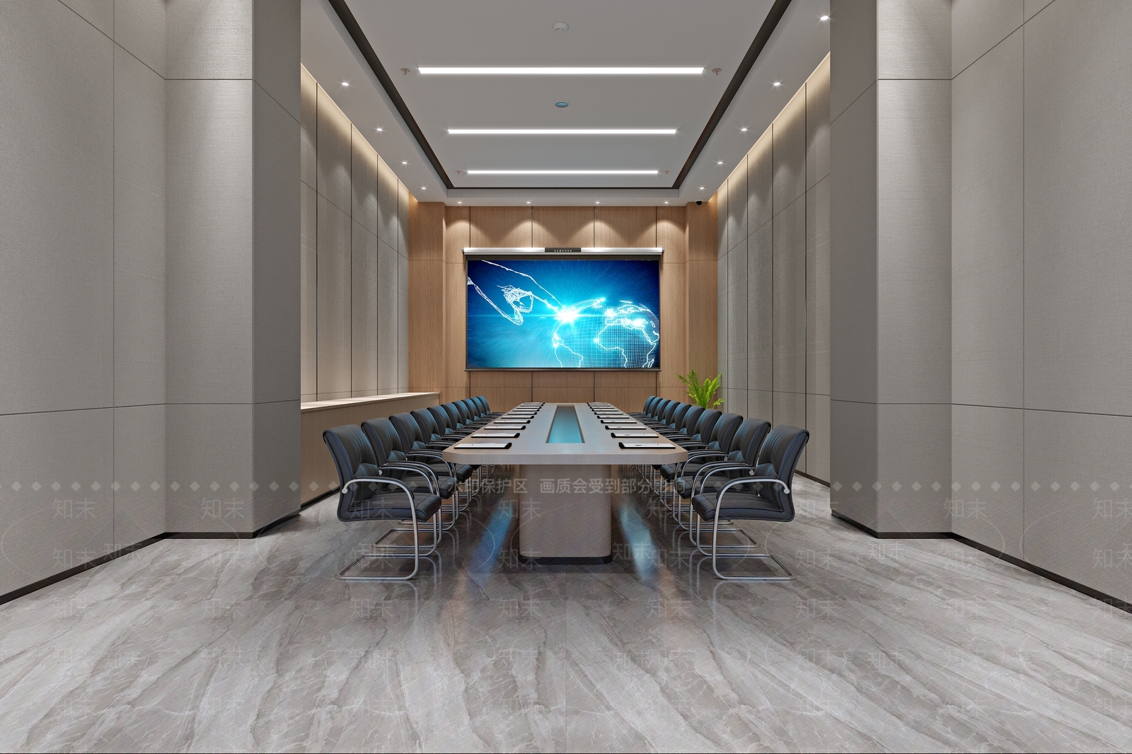 现代会议室3D模型下载【ID:1194318655】
