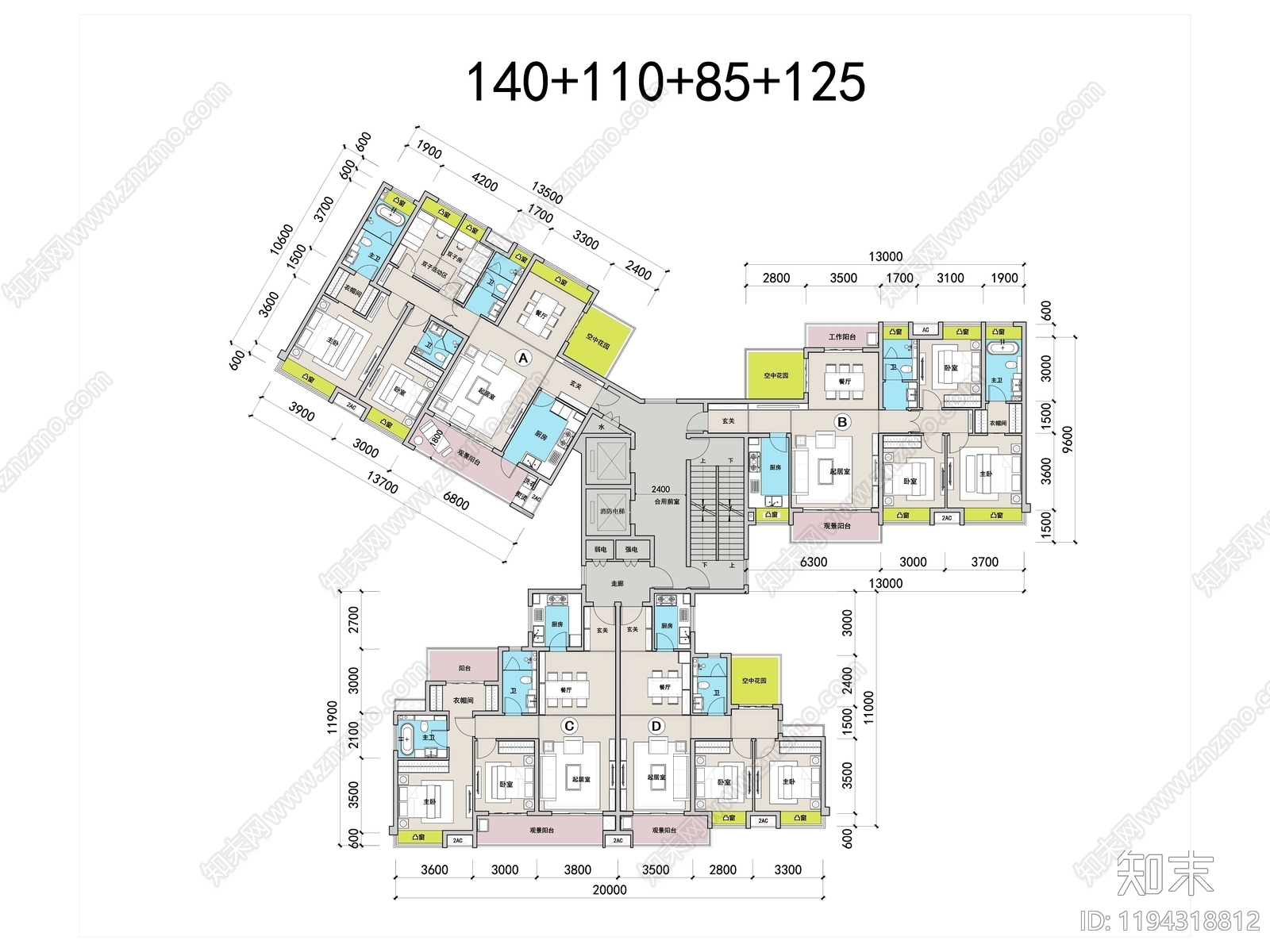 现代住宅楼建筑_高层住宅_施工图施工图下载 ID:1194318812_【知末网】